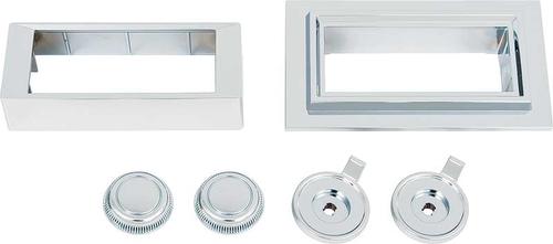 1967-68 Impala/Full-Size - Retrosound Bezel And Chrome Knob Set