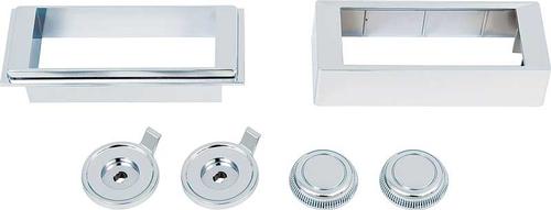 1966-67 Chevelle, El Camino, Malibu; Retrosound Bezel And Chrome Knob Set