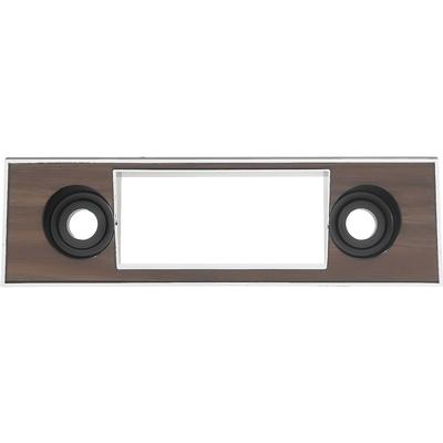 1967 Firebird: Radio Face Plate; For Aftermarket Radios; Horizontal Walnut Grain; 1-13/16" x 4-1/8" opening