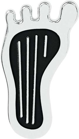 Barefoot Dimmer Switch Pad; Chrome With Black Powder Coated Inlay