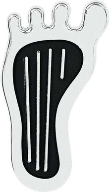 Barefoot Dimmer Switch Pad; Chrome With Black Powder Coated Inlay