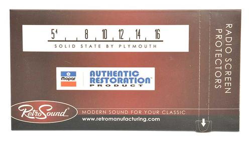 RetroSound Radio Screen Protectors - Plymouth Dial Screen w/Solid State Logo - Set of 3