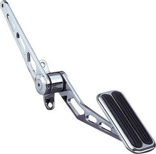Lokar Chrome Steel Throttle Assembly with Standard 1-1/2" x 4" Pedal Pad and Rubber Inserts