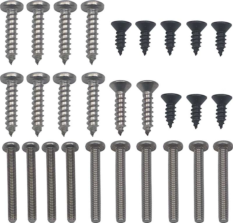 SK1003 - 1967-72 GM Pickup without Wheel Opening Moldings 30 Piece Exterior Screw Set