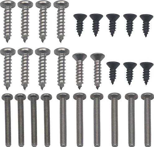 SK1003 - 1967-72 GM Pickup without Wheel Opening Moldings 30 Piece Exterior Screw Set