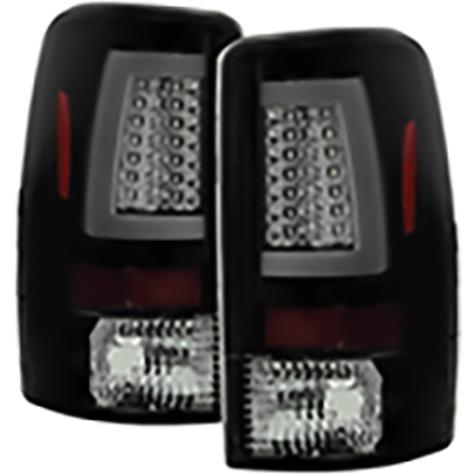 2000-2006 Chevrolet Tahoe; Version 2 Light Bar LED Tail Lights; Black Smoke