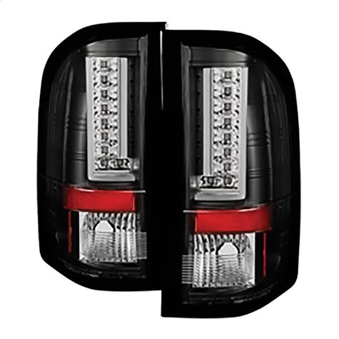 2007-2013 Chevrolet Silverado 1500; 2007-2014 Chevrolet 2500HD; Version 2 LED Tail Lights; Black