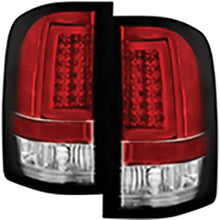 2007-2013 Chevrolet Silverado 1500; 2007-2014 Chevrolet 2500HD; Version 3 Light Bar LED Tail Lights; Red Clear