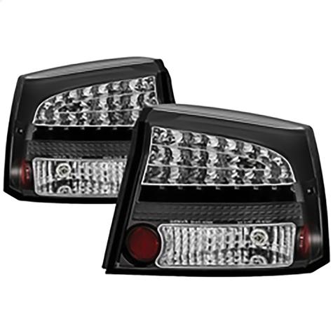 2006-2008 Dodge Charger; LED Tail Lights; Black