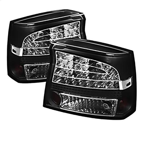 2009-2010 Dodge Charger; LED Tail Lights; Black