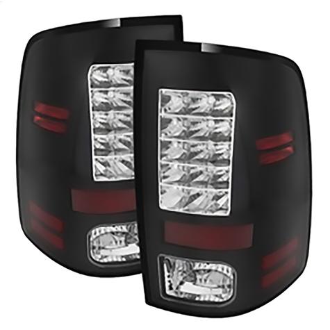 2013-2018 Dodge Ram 1500; 2013-2018 Dodge Ram 2500/3500; Tail Lights; LED Model only; Black
