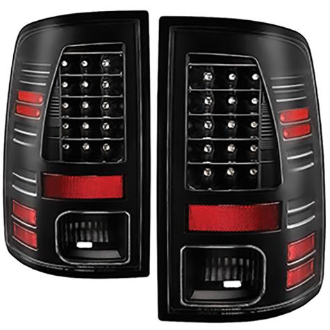 2013-2018 Dodge Ram 1500; 2013-2018 Dodge Ram 2500/3500; Tail Lights; LED Model only; All Black