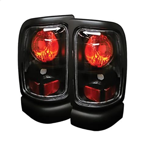 1994-2001 Dodge Ram 1500; 1994-2002 Dodge Ram 2500/3500; Euro Style Tail Lights; Black