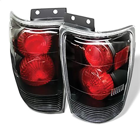 1997-2002 Ford Expedition; Euro Style Tail Lights; Black