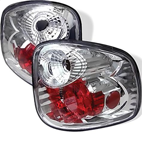 2001-2003 Ford F150 Flareside; (Not Fit Supercrew) Euro Style Tail Lights; Chrome