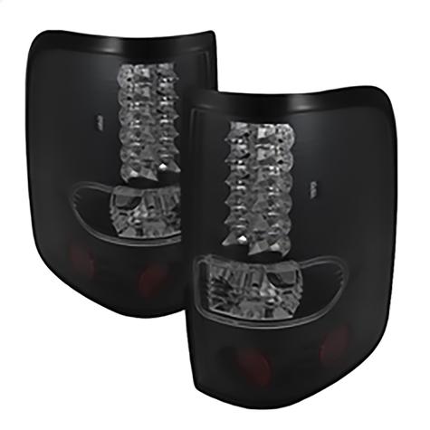 2004-2008 Ford F150 Styleside; (Not Fit Heritage & SVT) LED Tail Lights; Black Smoke