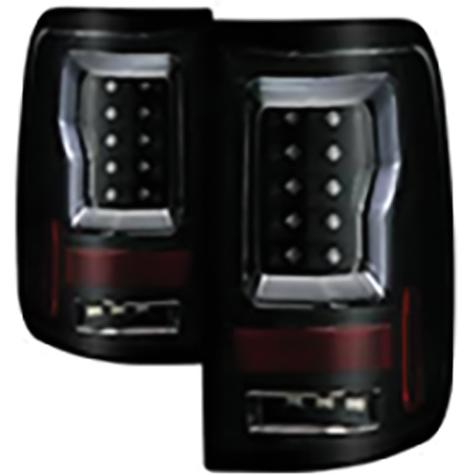 2004-2008 Ford F150 Styleside; (Not Fit Heritage & SVT) Version 2 Light Bar LED Tail Lights; Black Smoke