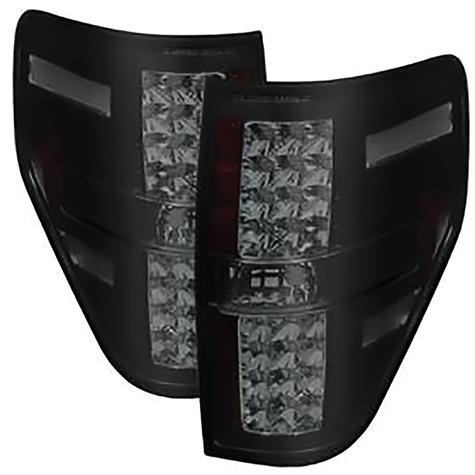 2009-2014 Ford F150; LED Tail Lights; Black Smoke