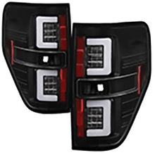2009-2014 Ford F150; Version 2 Light Bar LED Tail Lights; Black