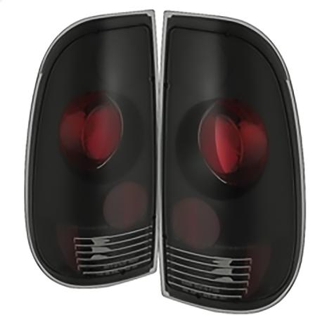 1997-2003 Ford F150 Styleside; Euro Style Tail Lights; Black Smoke