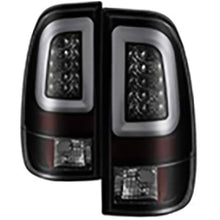 1997-2003 Ford F150 Styleside; Version 3 Light Bar LED Tail Lights; Black Smoke