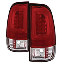 1997-2003 Ford F150 Styleside; Version 3 Light Bar LED Tail Lights; Red Clear