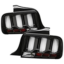 2005-2009 Ford Mustang; (White Light Bar) LED Tail Lights; Black
