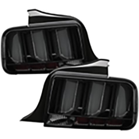 2005-2009 Ford Mustang; (White Light Bar) LED Tail Lights; Smoke