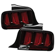 2005-2009 Ford Mustang; (Red Light Bar) LED Tail Lights; Black