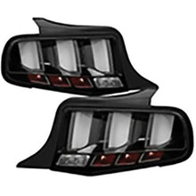 2010-2012 Ford Mustang; Sequential Turn Signal LED Tail Lights; Black
