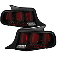 2010-2012 Ford Mustang; Sequential Turn Signal LED Tail Lights; Black