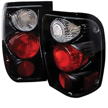 1998-2000 Ford Ranger; Euro Style Tail Lights; Black