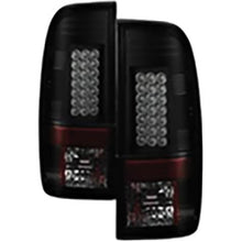 2008-2016 Ford F250/F350; LED Tail Lights; Black Smoke
