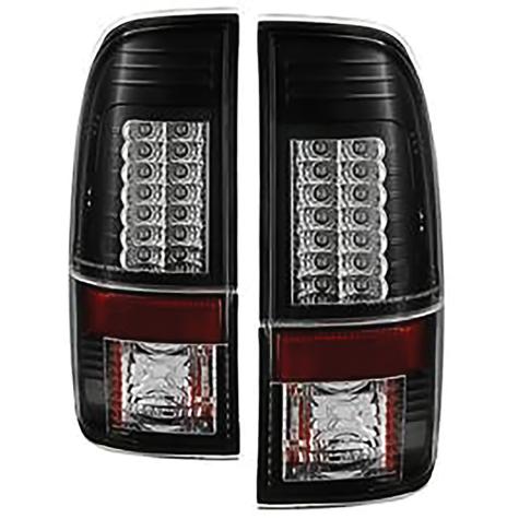 2008-2016 Ford F250/F350; Version 2 LED Tail Lights; Black