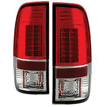 2008-2016 Ford F250/F350; Version 2 LED Tail Lights; Red Clear