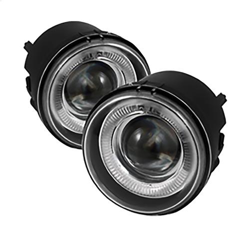 2006-2010 Dodge Charger; Halo Projector Fog Lights; Clear