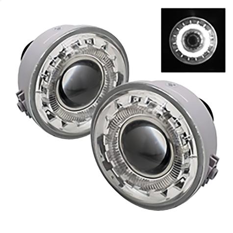 2006-2010 Ford F150; Halo Projector Fog Lights; Clear
