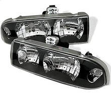 1998-2005 Chevrolet S10 & Blazer; Crystal Headlights; Black