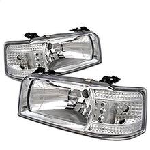 1992-1996 Ford F150 & Ford Bronco; LED Crystal Headlights; Chrome