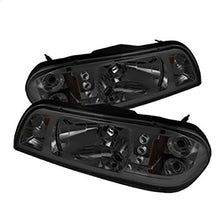 1987-1993 Ford Mustang; 1PC LED Crystal Headlights; Smoke