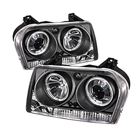 2005-2008 Chrysler 300; Projector Headlights; Black