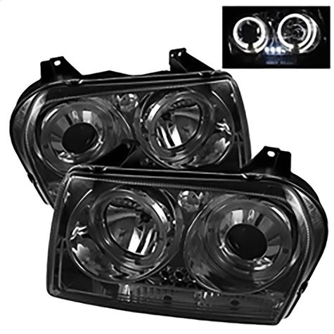 2005-2008 Chrysler 300; Projector Headlights; Smoke