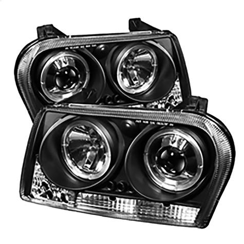 2009-2010 Chrysler 300; Projector Headlights; Black