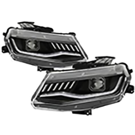 2016-2018 Chevrolet Camaro; HID Model Full LED Headlights; Sequential Turn Signal; Black