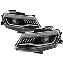 2016-2018 Chevrolet Camaro; HID Model Full LED Headlights; Sequential Turn Signal; Black