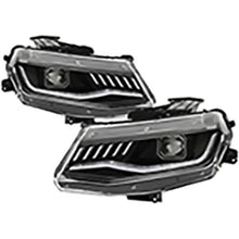 2016-2018 Chevrolet Camaro; HID Model Projector Headlights; Sequential Turn Signal; Black