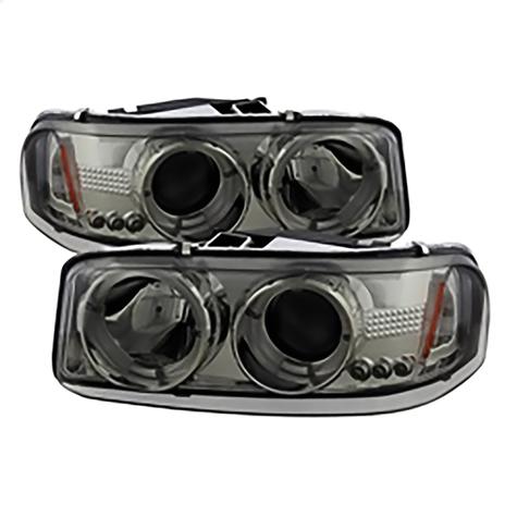 1999-2006 GMC Sierra 1500/2500/3500; Projector Headlights; Smoke