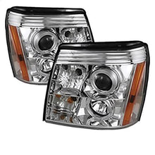2002-2003 Cadillac Escalade; Projector Headlights; Halogen Model Only; LED Halo; Chrome