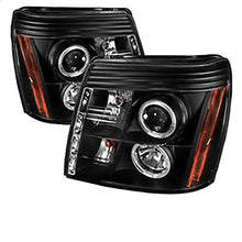 2003-2006 Cadillac Escalade; Projector Headlights; LED Halo; Black