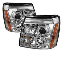 2003-2006 Cadillac Escalade; Projector Headlights; LED Halo; Chrome
